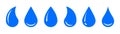 Water drop. Vector isolated icons. Abstract splash liquid shape. Vector water drop icons isolated collection. Royalty Free Stock Photo